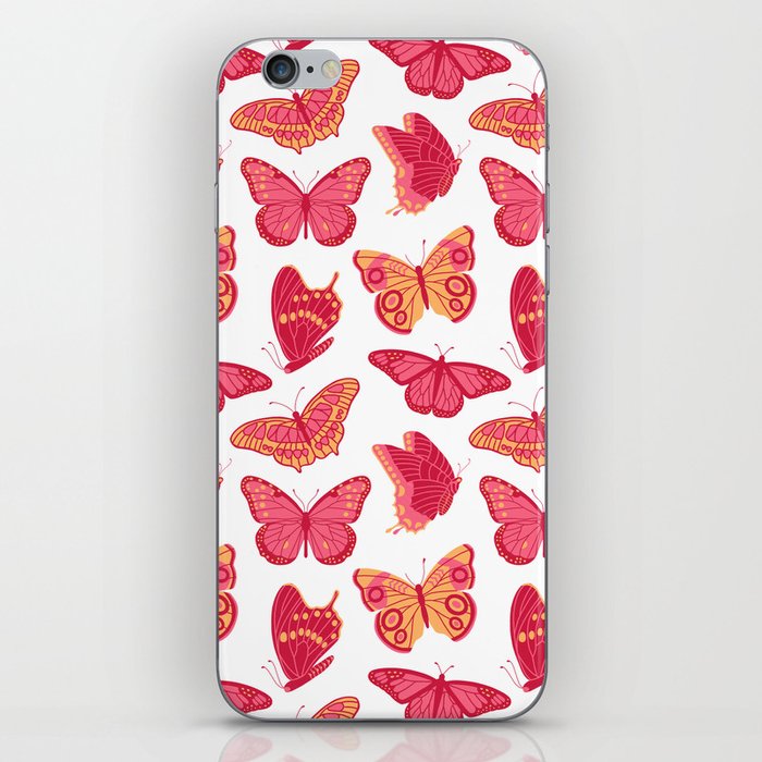 Texas Butterflies – Pink and Orange Pattern iPhone Skin