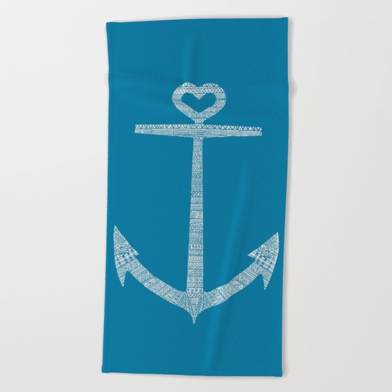Love is the anchor Beach Towel