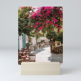 Halki - Autentic Greek Village on the Island of Naxos, Cyclades - Typical Greek Scene on a Summer Day | Travel Photography Mini Art Print