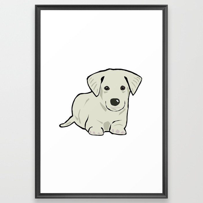 Yellow Lab Puppy Framed Art Print