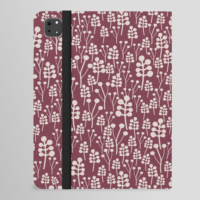 Beautiful red and white berry buds pattern  iPad Folio Case