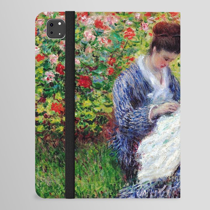 Claude Monet Portrait of Camille and a Child in the Garden at Argenteuil iPad Folio Case
