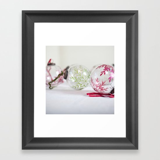 Christmas baubles Framed Art Print