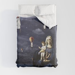 Madonna with Child (on the high sea) Duvet Cover