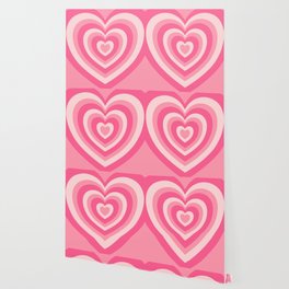 Hypnotic Pink Hearts Wallpaper