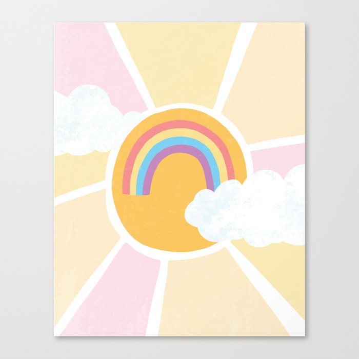 Sunshine and Rainbows Dreamy Sky Canvas Print