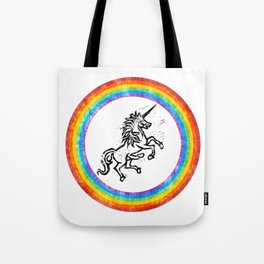 Five Legged Unicorn Rainbow Tote Bag