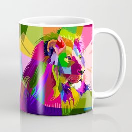 Lion Prismatic Pop Art Coffee Mug