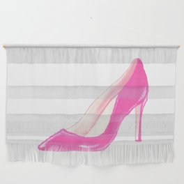 Pastel Pink High Heel Shoes Wall Hanging