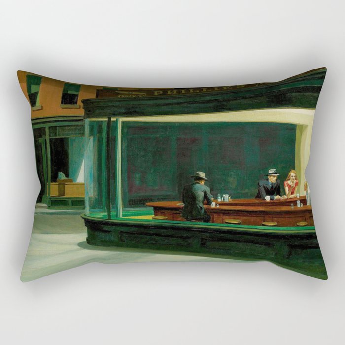 Nighthawks Vintage Original Painting Edward Hopper Rectangular Pillow by  colorfuldesigns | Society6