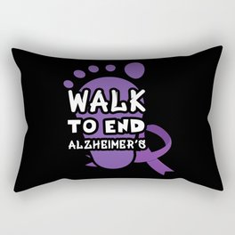 Foot Walk To End Alzheimer Alzheimer's Awareness Rectangular Pillow