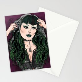 Green Queen Stationery Card