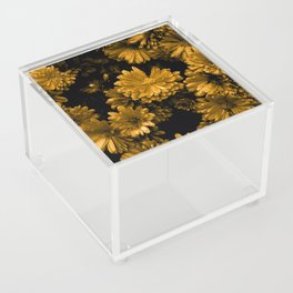 Golden floral pattern design | Close-up of Gerbera daisies bouquet  Acrylic Box