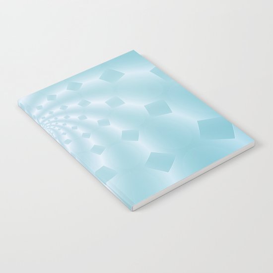 Tess Fractal in Frozen Blue Notebook