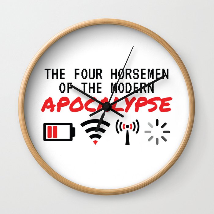 The Four Horsemen Of The Modern Apocalypse Wall Clock