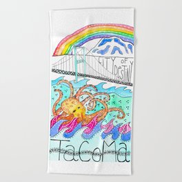 Tacoma Octopus Beach Towel