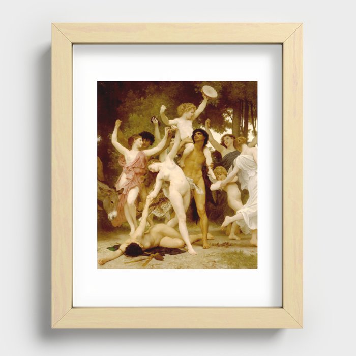 The Feast of Bacchus - William Adolphe Bouguereau Recessed Framed Print