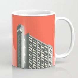 Trellick Tower London Brutalist Architecture - Red Coffee Mug