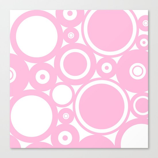 Abstract dots and circles - abstract patterns - pink #Society6 Canvas Print