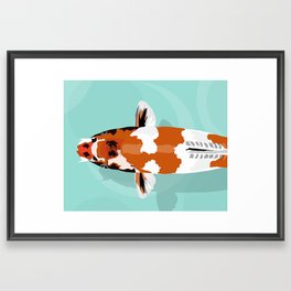 Orange Koi Fish  Framed Art Print