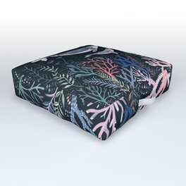 Whales and Coral Outdoor Floor Cushion | Coral, Ocean, Acrylic, Mother, Swim, Sea, Gouache, Humpback, Whale, Painting 