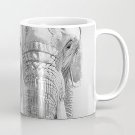 Elephant Photography | Wildlife Art | African Elephant | Nature | Black and White Coffee Mug