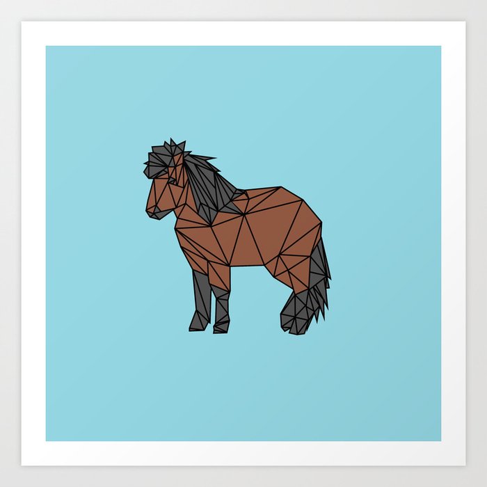 Geometric Horse Art Print