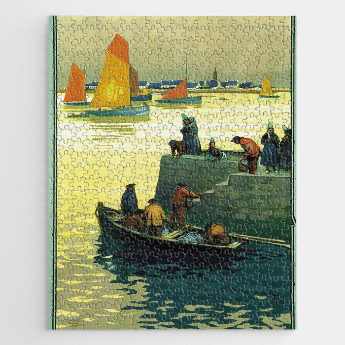 Finistere vintage travel poster Jigsaw Puzzle