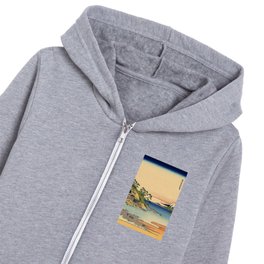 Hokusai -36 views of the Fuji 27 Enoshima in the Sagami province Kids Zip Hoodie