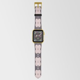 Midcentury Modern Pink and Purple Flowers  Apple Watch Band