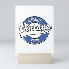 Alicante spain vintage style logo. Mini Art Print
