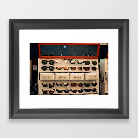 Street Fair Shoppin' Framed Art Print