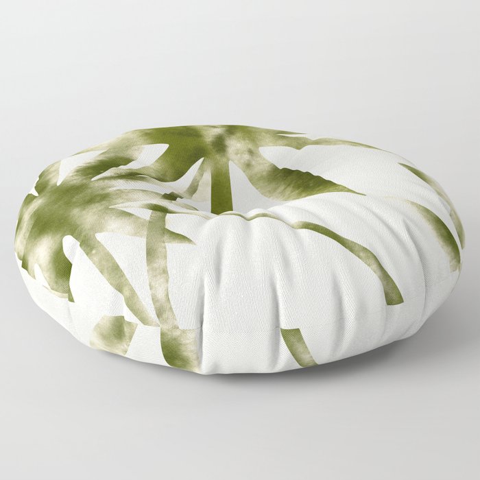 Palm Leaves Botanical Boho Shapes Floor Pillow