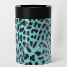 Turquoise leopard print Can Cooler
