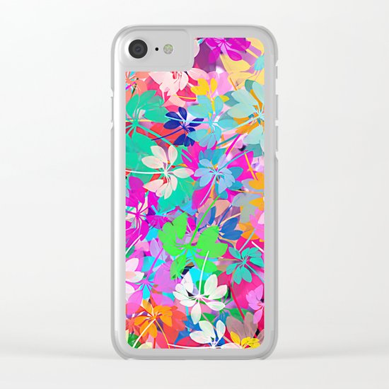 Floral abstract(47). Clear iPhone Case