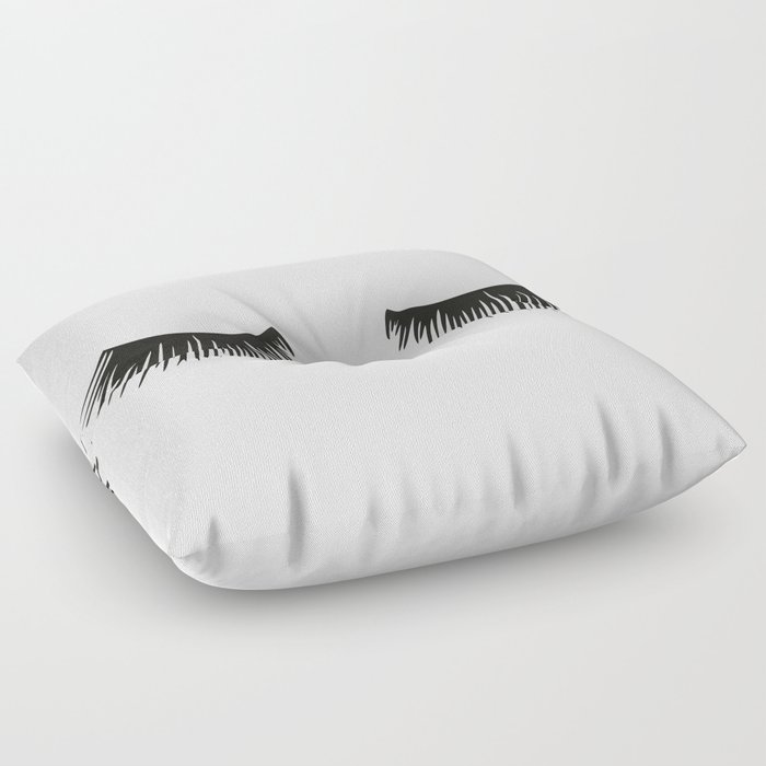 Closed Eyelashes Floor Pillow