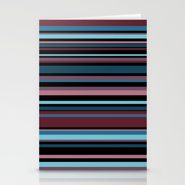 Horizontal Stripes pattern Design Stationery Cards