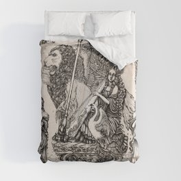 Every sound is a part of silence Duvet Cover