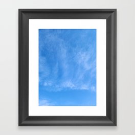 Blue Sky with Light Clouds Framed Art Print