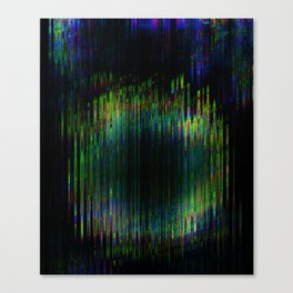 Digital green glitch Canvas Print