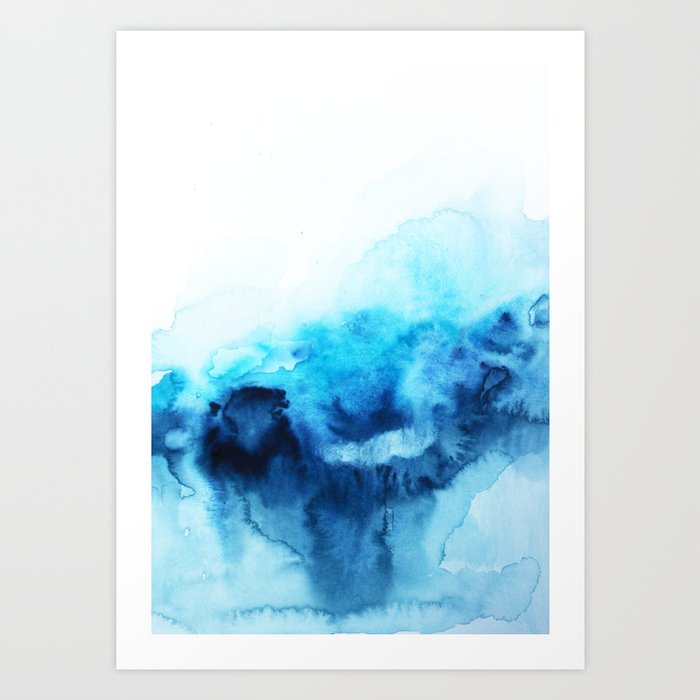 Beach Abstract Watercolor Art Print By Jenmerli Society6