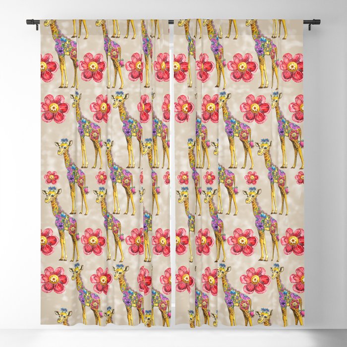 Sweet Giraffe Blackout Curtain