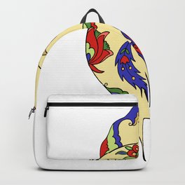 Bird and flowers Backpack | Bird Patern, Youthful, Gift Card, Lotus, Cute, Persian, Colourful, Best Gift, Painting, Illustration 