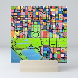 Map of Washington DC Mini Art Print