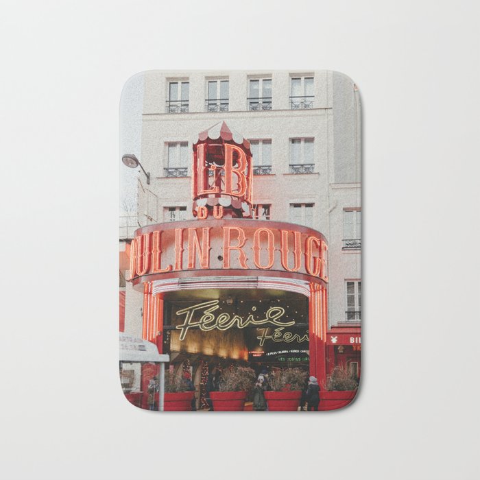 Dancing club in Paris, France | Vintage iconic place with red lights | Wanderlust photography, fine art  Bath Mat