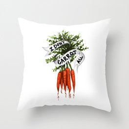 I Don't Carrot All (Color) Throw Pillow