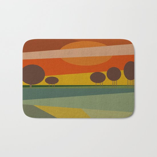 ABSTRACT SUNSET Bath Mat