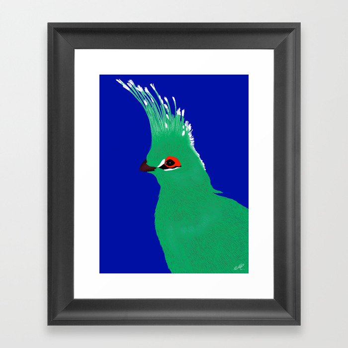 Turako blue and green Framed Art Print