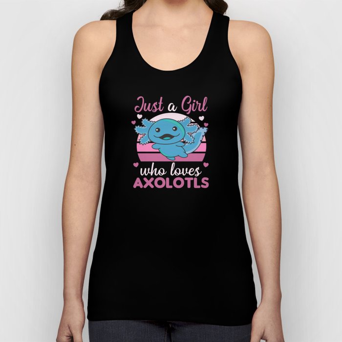 Axolotl Lovers Sweet Animals For Girls Pink Tank Top