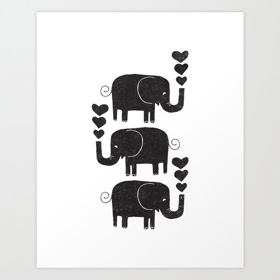 ELEPHANTS Art Print